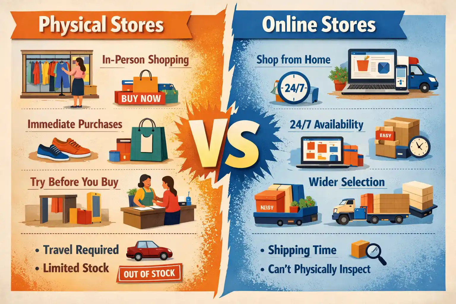 physical vs online stores